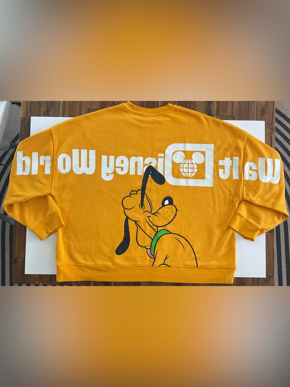 Walt Disney World Pluto Yellow Oversized Pullover Sweatshirt Size XL - Picture 15 of 15